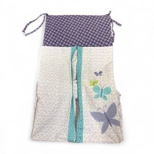 Purple and Teal Butterfly diaper caddy